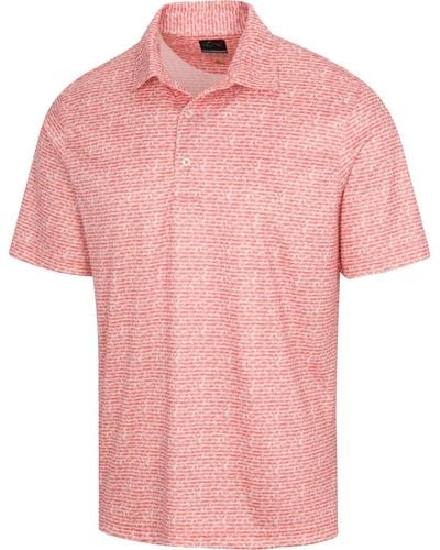 Greg Norman Collection Ml75 Microlux Origami Print Polo Orange - Pink