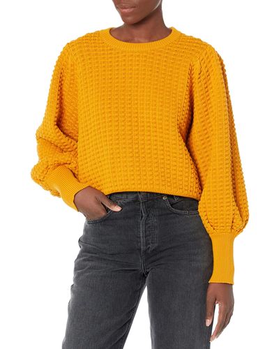 French Connection Mozart Balloon Popcorn Sweater Sweater - Yellow