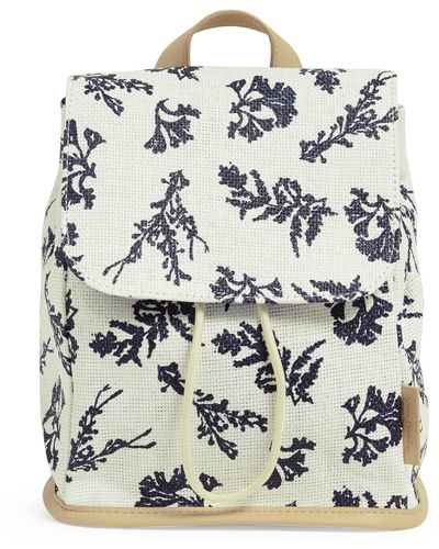 Vera Bradley Straw Mini Backpack Purse - Blue