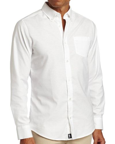 Lee Jeans Uniforms Langarmhemd Oxford - Weiß