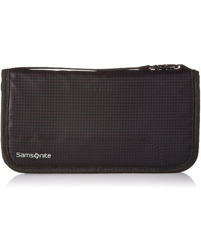 Samsonite Rfid Zip Close Travel Wallet - Black
