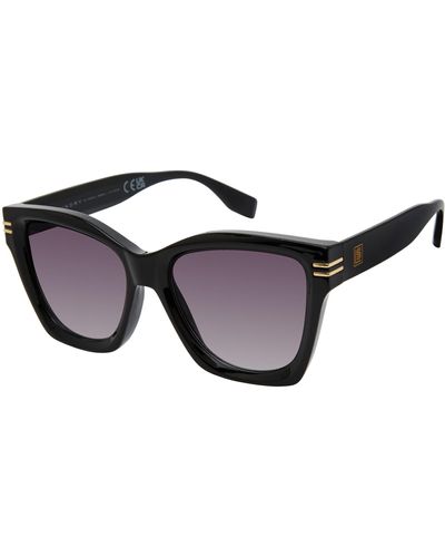 Laundry by Shelli Segal Ls281 Cat Eye Square Sunglasses With 100% Uv Protection. Stylish Gifts For Her - Black