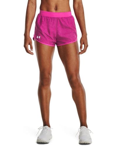 Under Armour S Fly By 2.0 Printed Running Shorts, - Pink