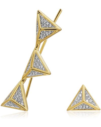 Noir Jewelry Blockade Earrings - Metallic