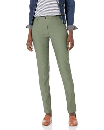 Nanette Lepore Freedom Stretch Solid 5-pocket Pants With Inner Beauty Binding - Green