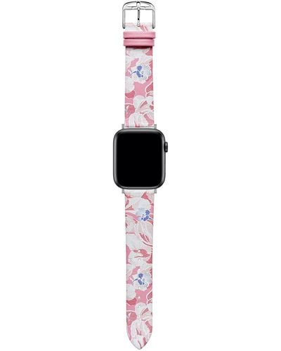 Ted Baker Floral Pink Leather Strap For Apple Watch® - Black