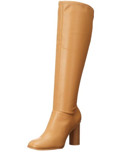Franco Sarto S Cindy Tall Wide Calf Knee High Boot Camel 6 M - Natural