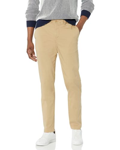 Lacoste Mens Slim Fit Solid Chino Pants - Natural