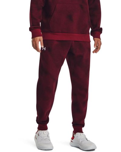 Under Armour Rival Fleece Printed sweatpants - Red