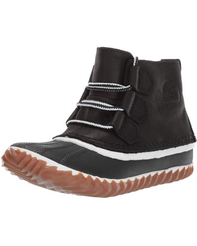 Sorel Out N About Leather Snow Boot - Black
