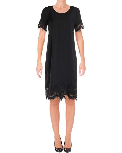 French Connection Classic Crepe Light Woven Dress - Black