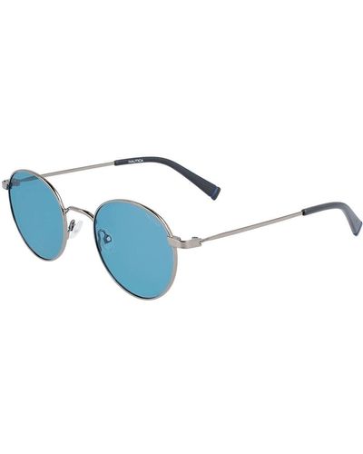 Nautica N4648sp Polarized Round Sunglasses - Blue