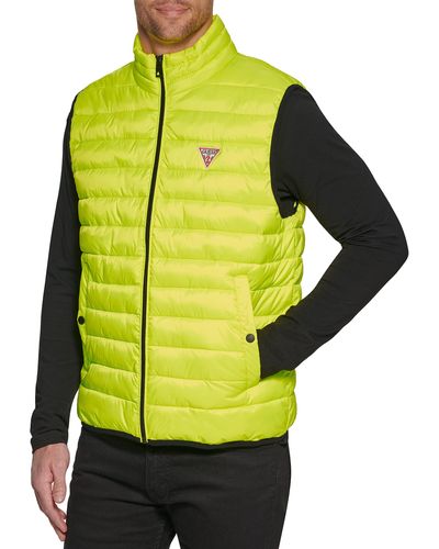 Guess Essential Light Weight Transitional Vest - Yellow