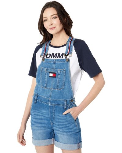 Tommy Hilfiger Denim Shortalls Jeans-Shorts - Blau