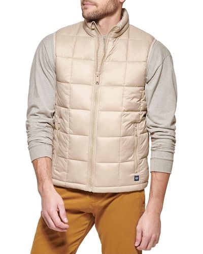 Dockers Box Quilted Puffer Vest - Natural