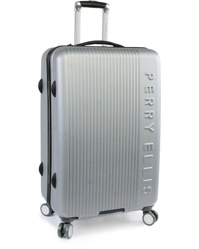 Perry Ellis Forte Hardside Spinner Check In Luggage 29" - Metallic