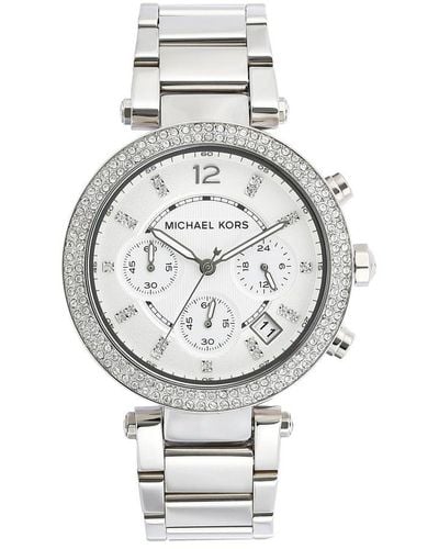 Michael Kors Chronograph Quarz Uhr mit Edelstahl Armband MK5353 - Mettallic