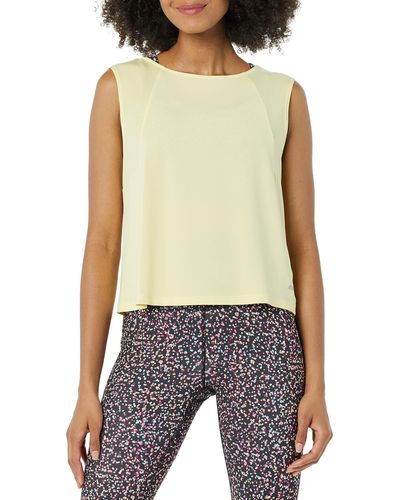 Amazon Essentials Tech Stretch Cropped Loose-fit Tank - Yellow