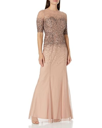 Papell Studio by Adrianna Papell Beaded Illusion Gown at Von Maur