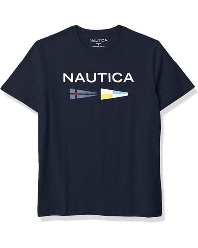 Nautica Sustainably Crafted Logo Signal Flag Graphic T-shirt - White