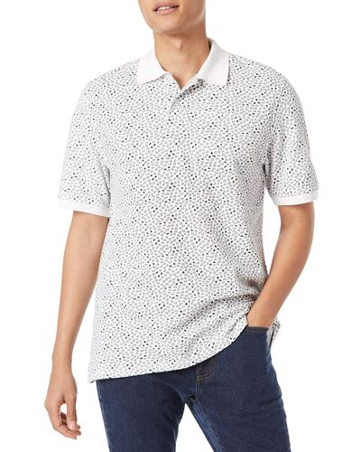 Amazon Essentials Poloshirt Van Piqué-katoen Met Normale Pasvorm - Wit