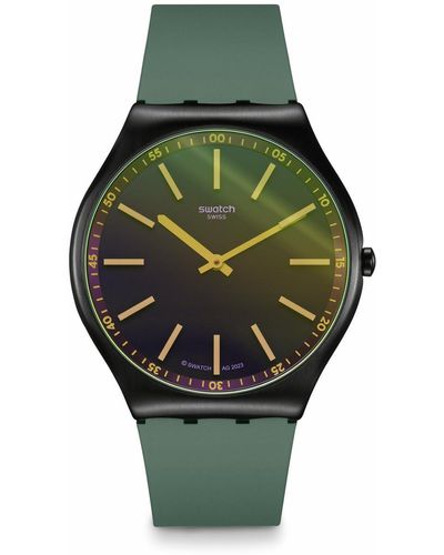 Swatch Casual Watch Green Quartz Stainless Steel Green Vision