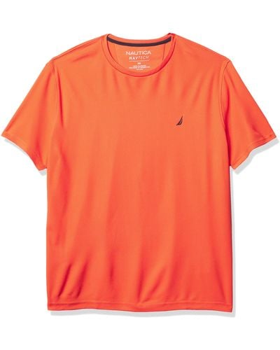 Nautica Mens Navtech Tee T Shirt - Orange