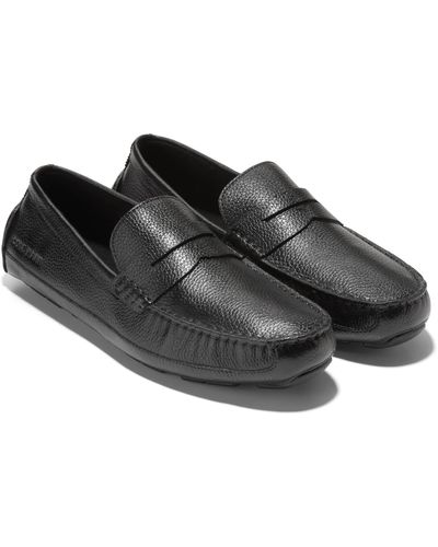 Cole Haan Wyatt Penny Driver Driving Style Loafer - Black