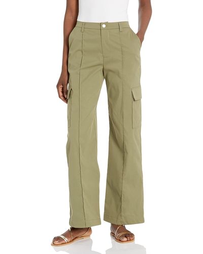 BCBGeneration Relaxed Flare Leg Cargo Pant With Pockets - Green