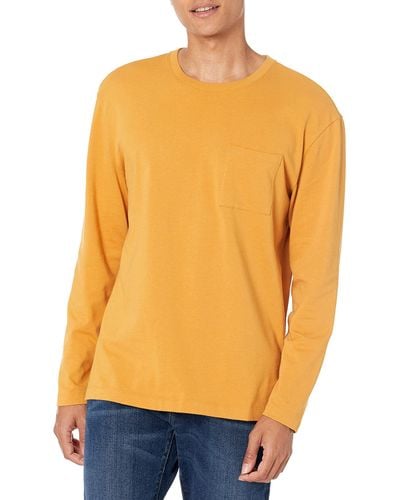 Goodthreads Heavyweight Long-sleeve Oversized T-shirt - Orange