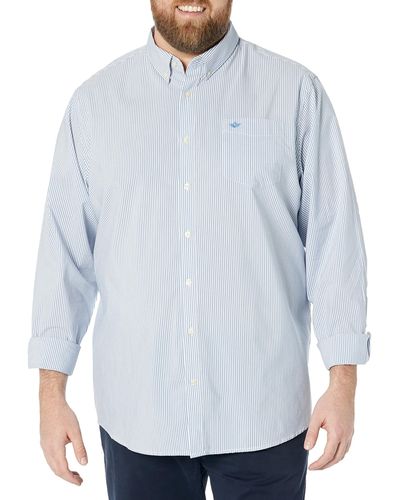 Dockers Long Sleeve Button Up Perfect-shirt - Blue