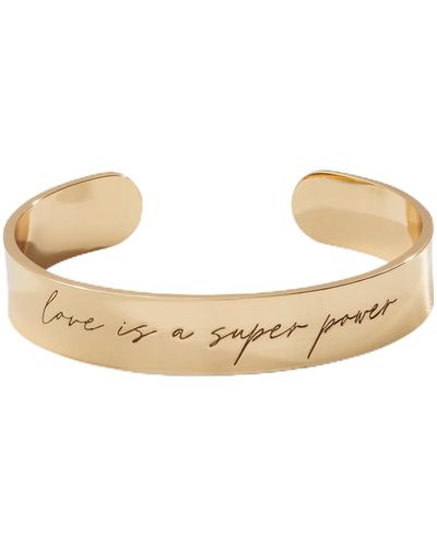 ALEX AND ANI Aa770423sg,love Is A Superpower Cuff,shiny Gold,gold - Metallic