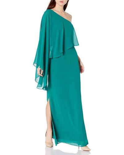 Laundry by Shelli Segal One Shoulder Popover Gown - Green