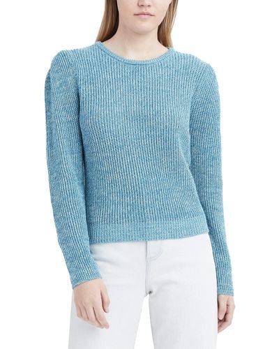 BCBGeneration Relaxed Long Sleeve Crew Neck Sweater - Blue