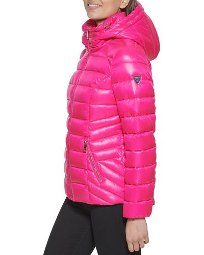 Guess Mid-weight Hooded Jacket - Pink
