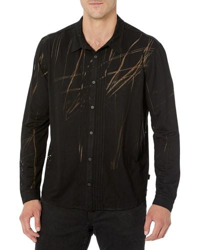 John Varvatos Phoenix Long Sleeve Shirt - Black