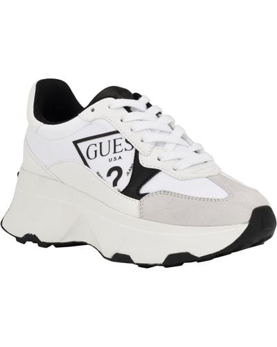 Guess Calebb Sneaker Voor - Wit