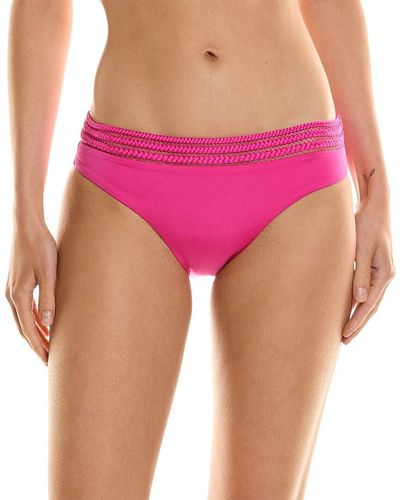Trina Turk Standard Monaco Braided Bikini Bottoms-cheeky Coverage - Pink