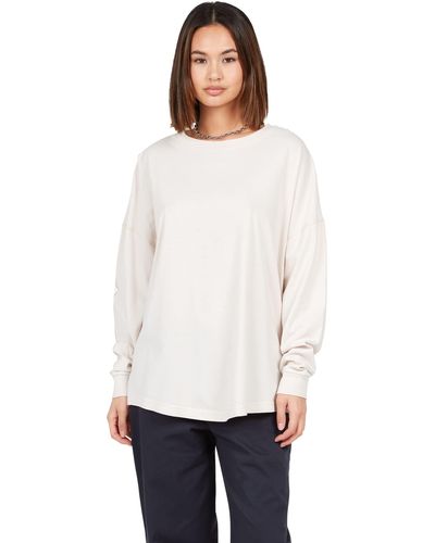 Volcom Womens Iconic Stone Long Sleeve Tee T Shirt - White
