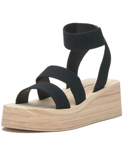 Lucky Brand Samella Platform Sandal Wedge - Black