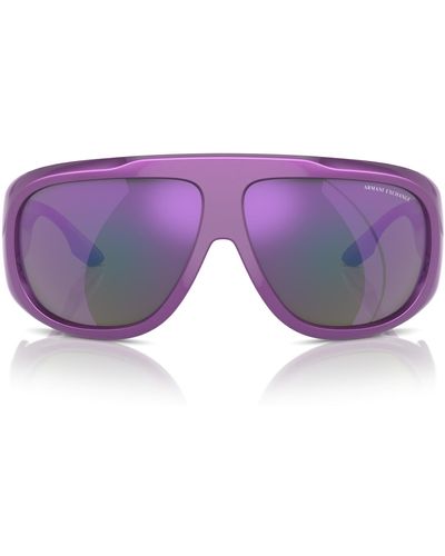 Oakley A|x Armani Exchange Ax4143su Universal Fit Aviator Sunglasses - Purple