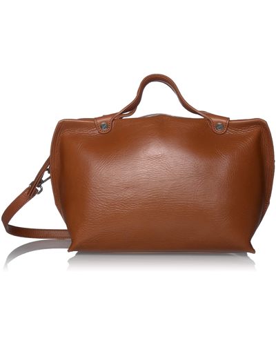 Ecco Sculptured Handbag - Brown