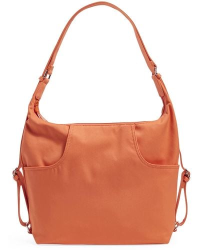 Vera Bradley Cotton Convertible Backpack Shoulder Bag - Brown