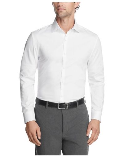 Kenneth Cole Dress Shirt Slim Fit Techni-cole Stretch - White