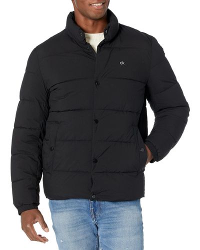 Calvin Klein Snap Front Puffer Jacket - Black