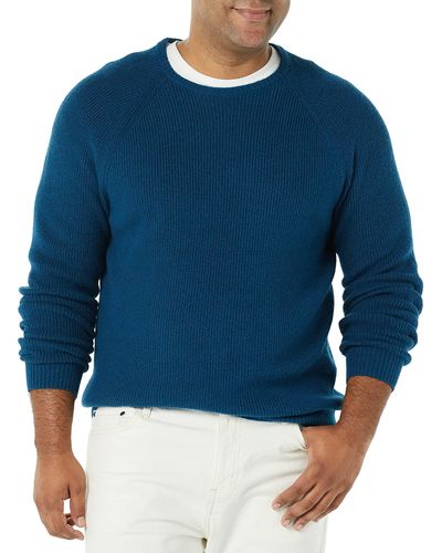 Amazon Essentials Soft-Touch-Pullover mit Rundhalsausschnitt und Langen Ärmeln - Blau
