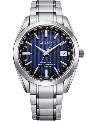 Citizen Eco-drive Classic Watch In Super Titaniumtm With Atomic Timekeeping Technology - Metallic