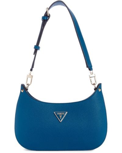 Guess Meridian Mini Top Zip Shoulder Bag - Blue