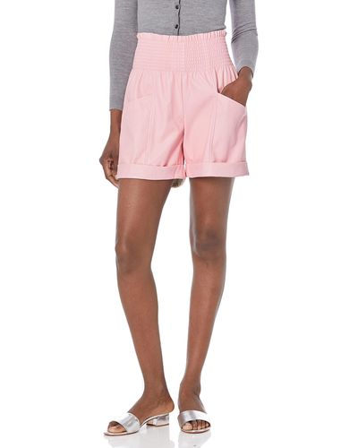 Trina Turk Faux Leather Shorts - Pink