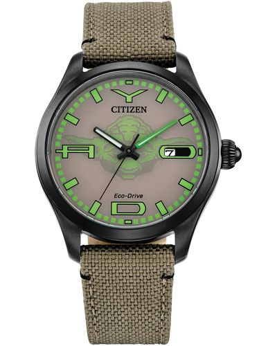 Citizen Eco-drive Star Wars Yoda "judge Me By My Size - Green